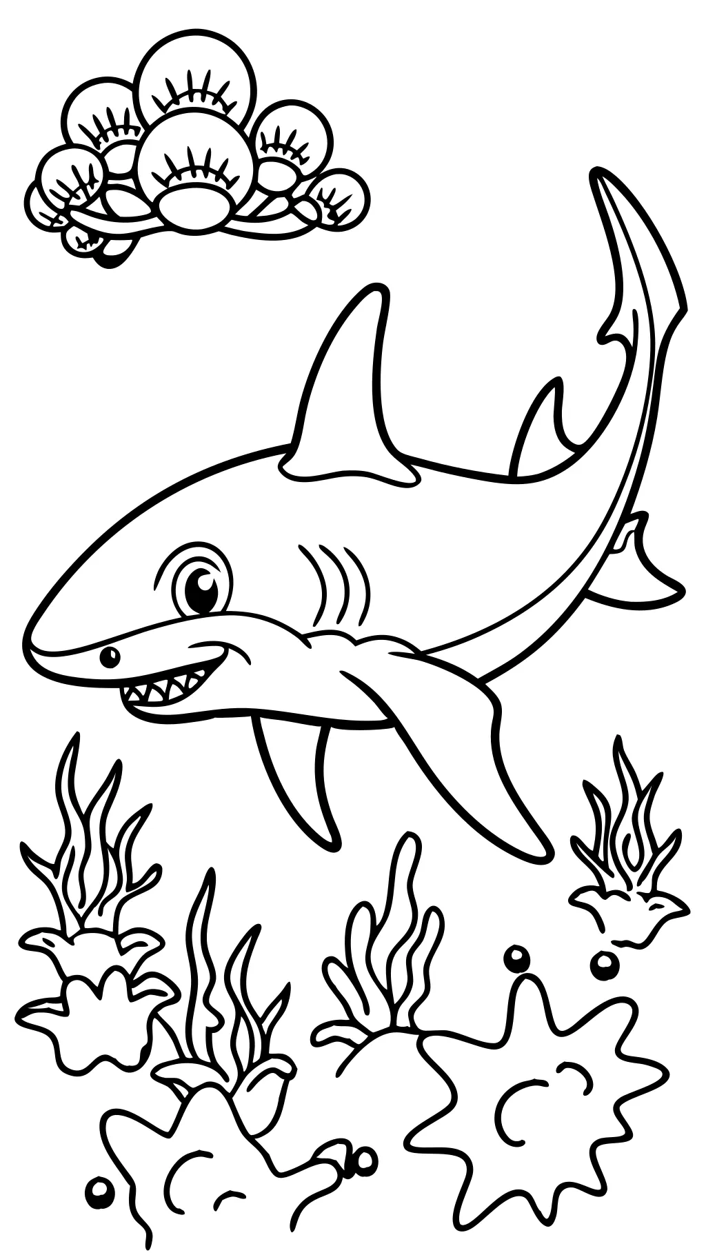 hammerhead shark coloring page